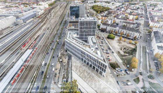Lindenhofplatz von oben (Bild: Stadt Mannheim/Mardo)