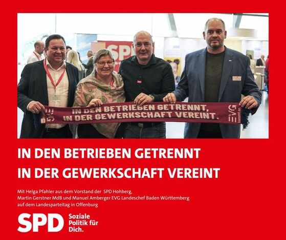 Martin Gerster, Helga Pfahler, Dirk Flacke und Manuel Amberger